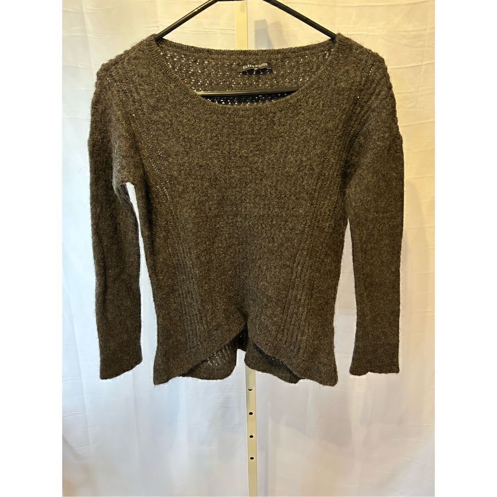 Eileen Fisher Alpaca/Merino wool blend grey sweater XS